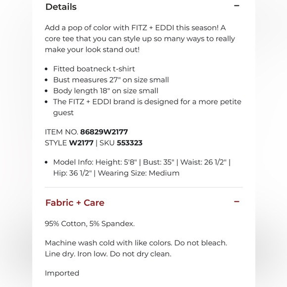 NWT Fitz & Eddi Colorblock Baby Tee - Picture 7 of 8